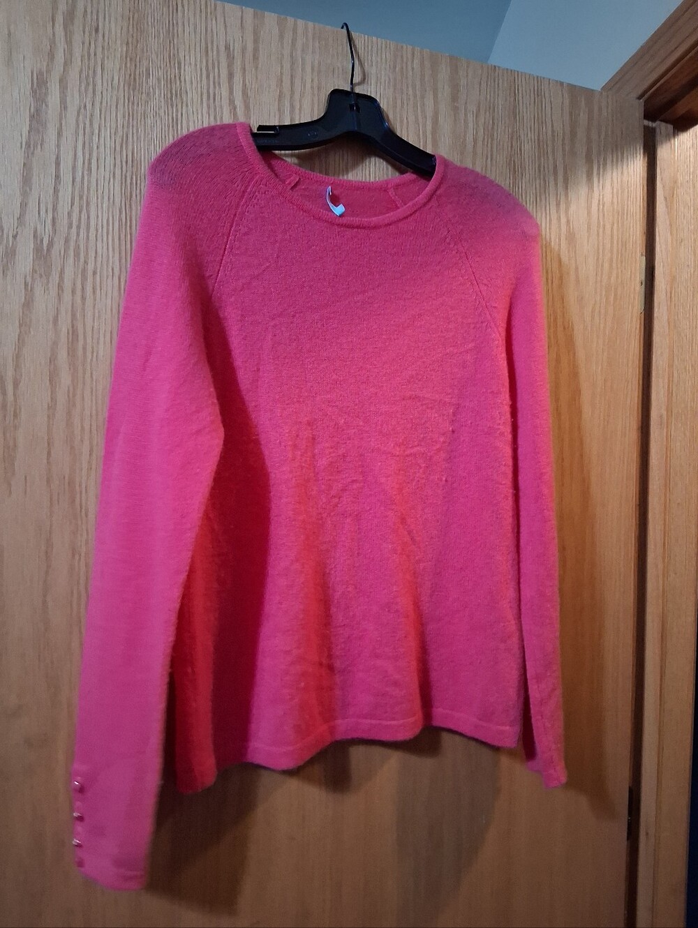 J.McLaughlin Women's Lightweight Crewneck Sweater - Pink 100% Cashmere